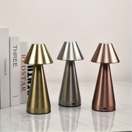 Smart Touch Control Minimalist Artistic Dumbbell Lamp, Three-Color Temperature Adjustable, USB Rechargeable, Stepless Dimming, Home Ambient Lighting, Desk Lamp for Restaurants and Bars, Bedside Night Light, Holiday Gift Lighting for Christmas