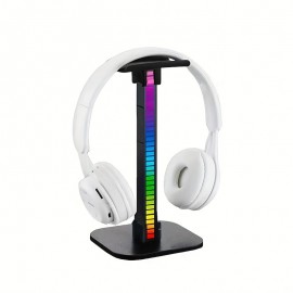 Single LED Headphone Holder | Dynamic Gradient Illumination, Stylish Acrylic Desk Light for Gamers And Audio Lovers | Colorful Ambient Lighting for Headphones, Keyboards, And Monitor Arrangements