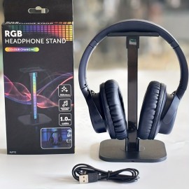 Single LED Headphone Holder | Dynamic Gradient Illumination, Stylish Acrylic Desk Light for Gamers And Audio Lovers | Colorful Ambient Lighting for Headphones, Keyboards, And Monitor Arrangements