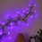 One Piece of Purple 48 LED Artificial Willow Vine Lights, Measuring 1.7 Meters Or 5.6 Feet, Powered by USB. These Decorative String Lights Are Designed for Outdoor Use, Perfect for Gardens, Patios, Yards, And Christmas Parties. Note That Batteries A