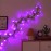 One Piece of Purple 48 LED Artificial Willow Vine Lights, Measuring 1.7 Meters Or 5.6 Feet, Powered by USB. These Decorative String Lights Are Designed for Outdoor Use, Perfect for Gardens, Patios, Yards, And Christmas Parties. Note That Batteries A