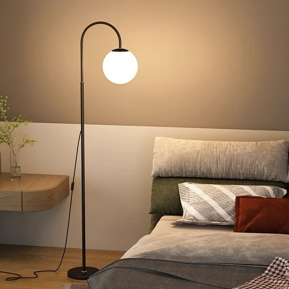 Simulated 3D LED Floor Lighting, Adjustable 360-Degree Floor Reading Lamp, Bright Floor Lamp for The Living Room, Three-Color Stepless Dimming Table Lamp for Eye Care Reading in The Bedroom And Office