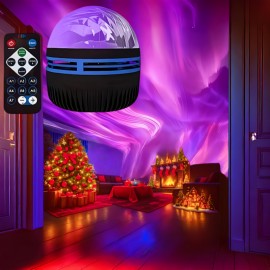 1pc YETHKE Aurora Galaxy Atmosphere Projector - Multicolor, Remote Control, Adjustable Brightness, USB Powered, Ideal for Bedroom/Home Theater/Wedding Decor