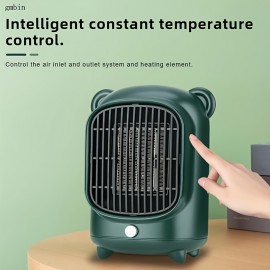 Gmbin Space Heater 500W Quickly Heats Up, Featuring Temperature Control, a Safe And Quiet Ceramic Desktop Heater Fan Suitable for Home, Bedroom, Office Desk, And Indoor Use.