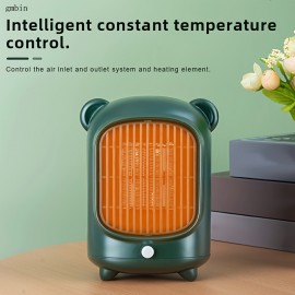 Gmbin Space Heater 500W Quickly Heats Up, Featuring Temperature Control, a Safe And Quiet Ceramic Desktop Heater Fan Suitable for Home, Bedroom, Office Desk, And Indoor Use.