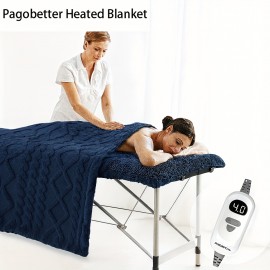 Heated Blanket 50x60in Multiple Heat Levels & Auto Safety Off, Soft Flannel 2x Thick Machine Washable Electric Throw, 3XL 33x17in Heated Blanket With 12x24in & Small 12x15, Winter Gifts For Women Men Mom Dad