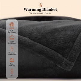 Sealy Flannel Electric Blanket, 4-level Temperature Control, 4-hour Auto Shut-off, Overheat Protection, Machine Washable, ETL And , Delivers Cozy Comfort For Home And Office Use, Perfect For Christmas Gifts.