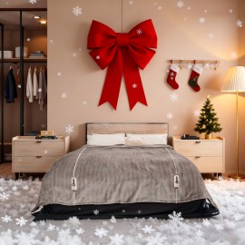 1pc Electric Heated Blanket with Control & Digital Thermostat - Adjustable Temperature (Low/High) - 4 Heat Settings, Twin/Full/King/Queen/California King - Plug-in Bedspread for, Bed, Couch, Sofa - -Efficient Heating