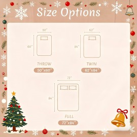 1pc Electric Heated Blanket with Control & Digital Thermostat - Adjustable Temperature (Low/High) - 4 Heat Settings, Twin/Full/King/Queen/California King - Plug-in Bedspread for, Bed, Couch, Sofa - -Efficient Heating