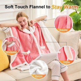 Wearable Heated Electric Poncho Shawl - 5-Position Timer 10-Heating Levels, All-Season Heating Blanket, Plug-in for Travel, Heated Blanket Wearable, Full Body, Heated Bed Blanket, Heated Clothes Winter Gifts for Mom Women Girlfriend Grandma,
