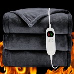 Electric Throw Blanket with Heating Features, Designed for Full Body Warmth, Offering 6 Temperature Settings And a 9-Hour Automatic Shut-Off Timer