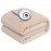 Sealy Y Soft Flannel Electric Heated Throw Blanket Twin/Full/Queen/King Size, 6 Heating Levels & 1-10 Hour Time Settings, Machine Washable, Beige/Dark Grey