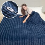 Cozy Home Use - Electric Heated Blanket 1pc - Handmade Tie-Dye Cover - 10H Auto-Off & Overheating Protection - 4 Heating Levels