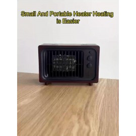 600W Portable Electric Space Heater with Remote Control - Quiet Infrared Heater Suitable for Bedroom, Office & Indoor Use, 3 Heat/Fan Settings, Adjustable Thermostat, Timer, Overheat & Tip-Over Protection, Compact /Desk Heater ( Plug)