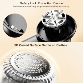 6-Blade Electric Hair Ball Trimmer | Rechargeable Fabric Shaver with Three Speed Settings, LED Digital Screen, and Safety Lock | Suitable for Pills on Clothes, Furniture, Sofas, Blankets | USB Charging, Lithium Polymer Battery