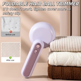 Electric Fabric Shaver, USB-Powered Fleece Remover, Compact Portable Ball Trimmer with Digital Display and High-Speed Six-Blade Steel Blade for Clothes, Bedding, Furniture, Clothing Care | Modern Design | Durable Construction, Fabric Shaver Machine