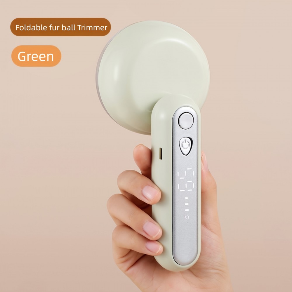 Electric Fabric Shaver, USB-Powered Fleece Remover, Compact Portable Ball Trimmer with Digital Display and High-Speed Six-Blade Steel Blade for Clothes, Bedding, Furniture, Clothing Care | Modern Design | Durable Construction, Fabric Shaver Machine
