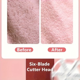 Portable Rechargeable Lint Remover with Cleaning Brush & Hair Brush: USB-Powered Electric Lint Shaver for Clothes, Suitable for Sweaters, Blankets, Carpets & Cushions