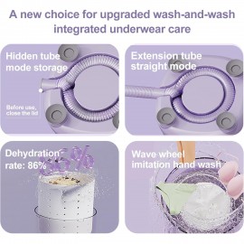 67.63oz Underwear Washing Machine | Portable Washer Dryer Combo, Rechargeable Cordless, Deep Cleans Small Clothes for Apartment, Dorm, RV, Travel & Hotel Use
