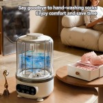 [Mini Washing Machine] GENAI Portable Mini Washing Machine, - Compact Washing Machine with Direct-Drive Motor & Controls, 3-in-1 Wash/Rinse/Drain Cycle, Top-Loading for Baby Clothes, Socks, Underwear, Swimwear, Pet Bedding - Lightweight for