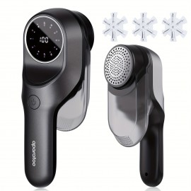 Lint Remover Fabric Shaver, Sweater Shaver, With Stainless Steel 3-Leaf Blades, Two Speed Modes-2500/7500RPM Powerful Cleanup Results, Efficient Fabric Shaver For Sweaters, Coats, Cloth Furniture, Socks, Bedding Sets, Good Gift For Mother & Lover.