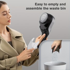 Lint Remover Fabric Shaver, Sweater Shaver, With Stainless Steel 3-Leaf Blades, Two Speed Modes-2500/7500RPM Powerful Cleanup Results, Efficient Fabric Shaver For Sweaters, Coats, Cloth Furniture, Socks, Bedding Sets, Good Gift For Mother & Lover.