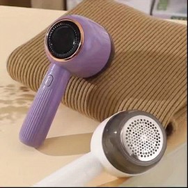 Portable USB-Powered Fabric Shaver with Digital Display, 6-Blade Honeycomb Mesh Cover for Home Use, Sweater Trimmer and Ball Removal, Clothing Care, Lightweight Tool, Sturdy Construction, Compact Design, Handheld Device, Durable Material