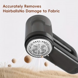 Electric Fabric Shaver for Removing Lint, Featuring a Rechargeable Design, Digital Display, And Three Speed Settings with Six Leaf Blades, Ideal for De-Pilling Clothes, Furniture, Sweaters, Couches, And Blankets