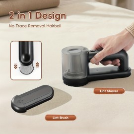 Electric Fabric Shaver for Removing Lint, Featuring a Rechargeable Design, Digital Display, And Three Speed Settings with Six Leaf Blades, Ideal for De-Pilling Clothes, Furniture, Sweaters, Couches, And Blankets