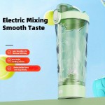 LED Light Protein Powder Shaker Cup with One-Key Mixing | 600ml Large Capacity | USB Charging Leak-Proof Drop-Resistant | Dual Cold/Hot Drinking Cup | Portable Gym/Office Travel Mug, Suitable For Protein Powder, Coffee, Milkshake, Sports Drink