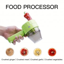 1 Set USB Charging Wireless Food Processor | Multi-functional Kitchen Garlic Press, Meat and Vegetable Mixer with Food-Grade Cup, Ideal for Kitchen and Camping, Christmas and Holiday Gift