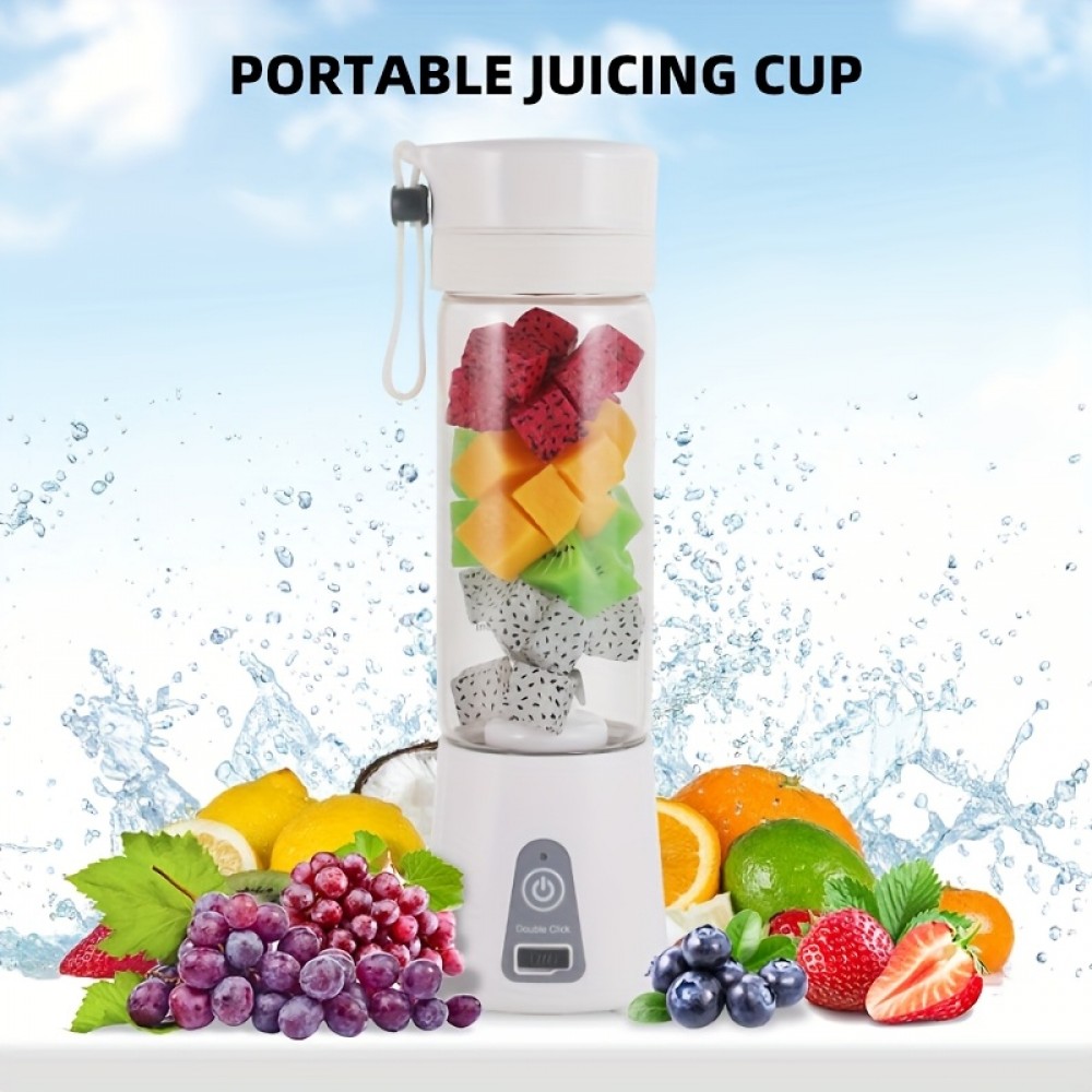 Electric Personal Travel Sports Portable Blender Juicer, Rechargeable Mini USB Fruit Juice Extractor