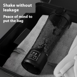 The Portable Blending Cup Features One-Button Blending for Various Ingredients, with an LCD Display And Three Speed Settings, Making It Suitable for Sports, Work, And Home Use.