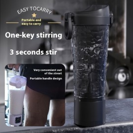 The Portable Blending Cup Features One-Button Blending for Various Ingredients, with an LCD Display And Three Speed Settings, Making It Suitable for Sports, Work, And Home Use.