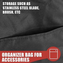 Compatible for LEM BigBite #8 Meat Slicer Cover - Heavy-Duty & Dustproof Food Processor Cover, High-Density Black Appliance Shield (21”L x 9.8”W x 16.3”H) - Cover Only (No Slicer Included) for /Commercial Use