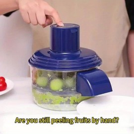 Cross-border explosion Automatic fruit peeling machine Electric milk tea fruit shop special peeling machine artifact, High Volume Peeling, Milk Tea Preparation, Commercial Peeler, Compact Design, Functional Aesthetic, Efficient Mechanism, Fruit