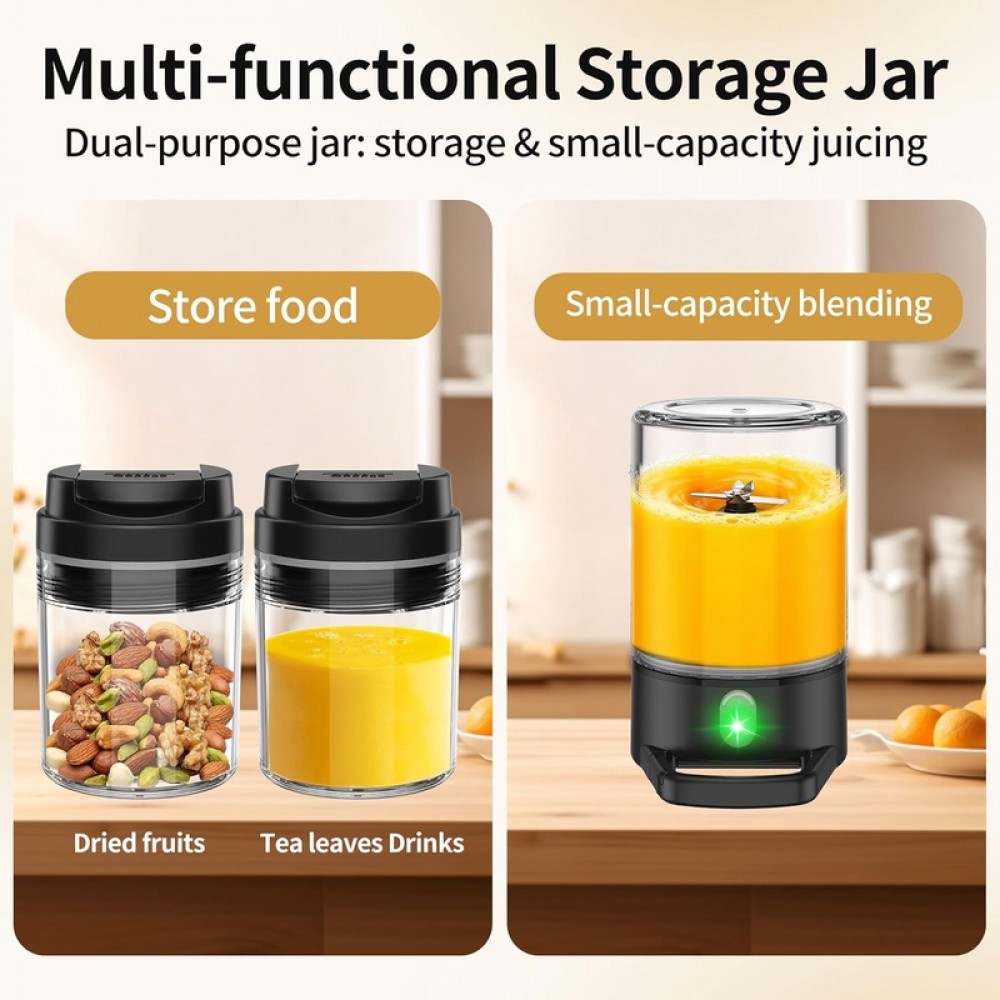 Portable Blender for SmoothiesShakes, 24oz Insulated Cup, Cordless, Small, Stainless Steel, USB - C Rechargeable, BPA Free for Juicing Black