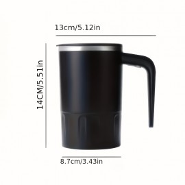 LED Digital Display Temperature Coffee Mug | Rechargeable Large Capacity Portable Electric Cup, Travel Mug, Suitable for Milk, Chocolate, Mocha Coffee Mix Drinks, Ideal for Home and Office Use, Polymer Battery, USB Charging, Perfect Christmas and