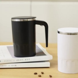 LED Digital Display Temperature Coffee Mug | Rechargeable Large Capacity Portable Electric Cup, Travel Mug, Suitable for Milk, Chocolate, Mocha Coffee Mix Drinks, Ideal for Home and Office Use, Polymer Battery, USB Charging, Perfect Christmas and