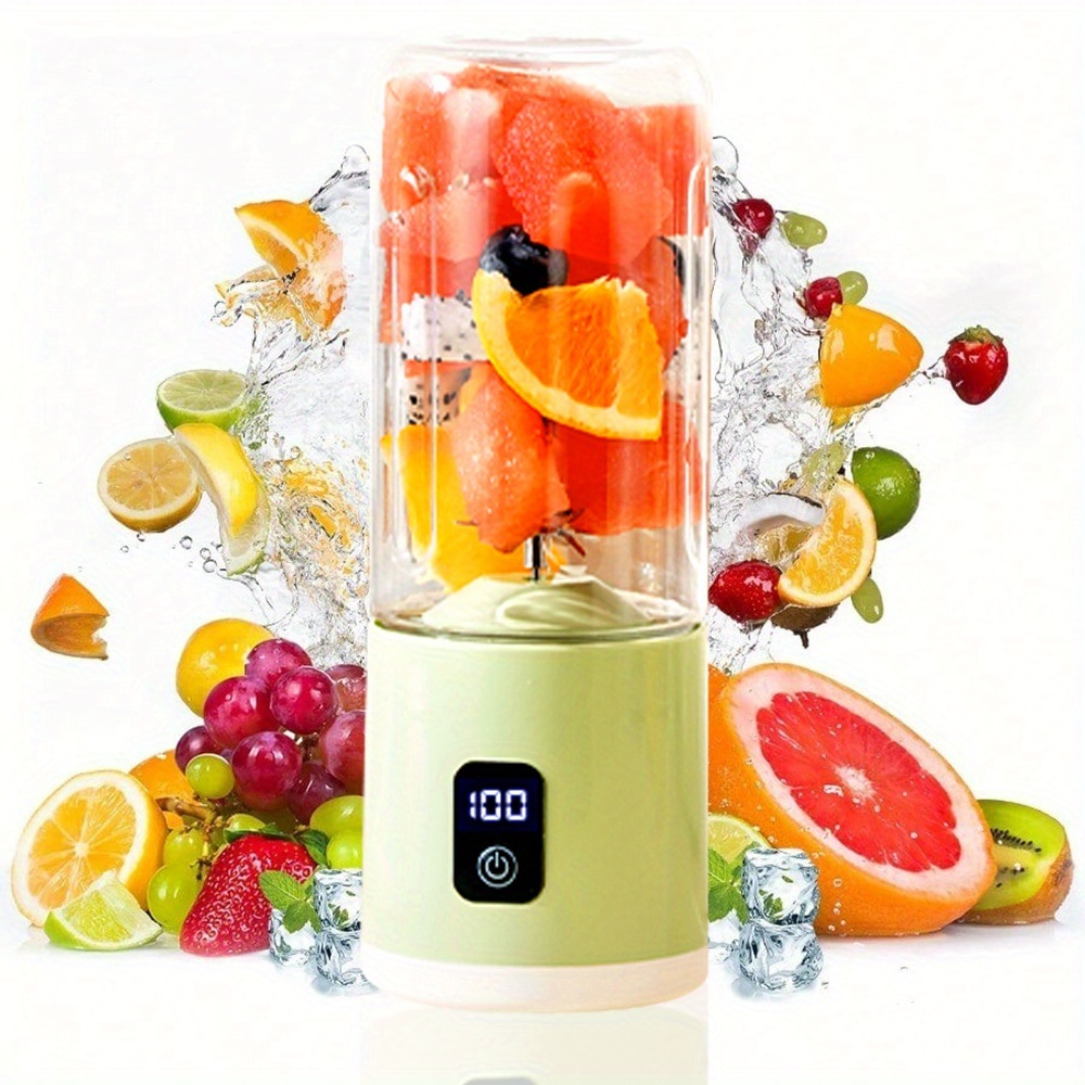 Compact Blender Designed for Shakes And Smoothies, Featuring a USB C Rechargeable Juicer Cup Equipped with 12 Stainless Steel Blades, a Powerful 20000Rpm Motor, a 1500mAh Battery, Easy Cleaning, And Ideal for Personal Use While Traveling, at Home