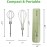 Cordless Handheld Hand Mixer with Foldable Design & 3-Speed Motor - Cordless Whisk/Beader with 2 Detachable Stir Whisks, Lightweight - Mixer for, Cakes,, Meringues (Green) - Ideal for & Travel